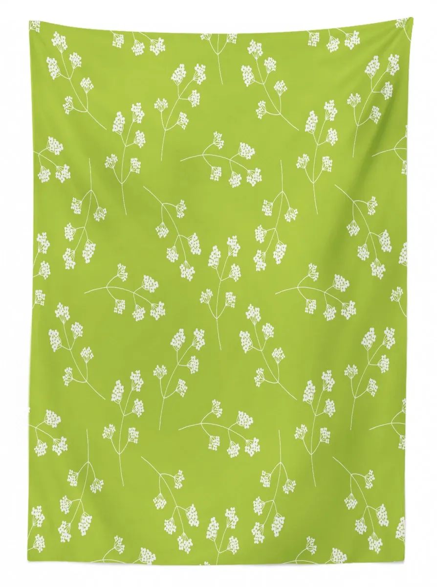 blooming flower silhouettes 3d printed tablecloth table decor 8171