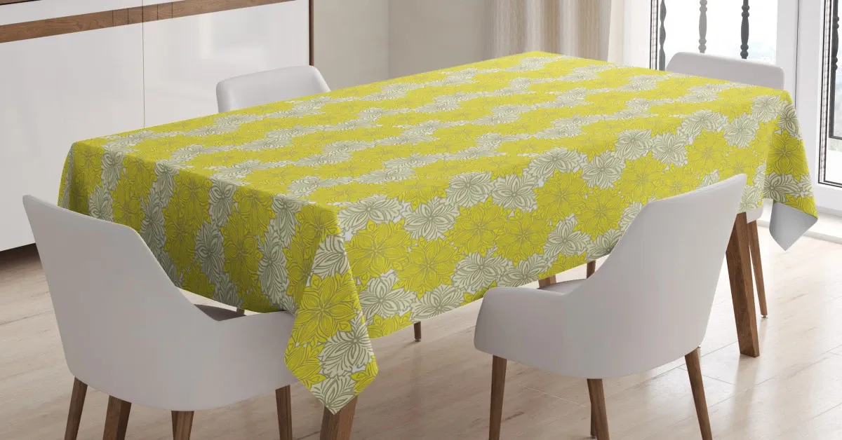 blossoming ornate flora 3d printed tablecloth table decor 2044