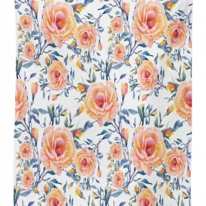 blossoms with aquarelle effect 3d printed tablecloth table decor 1374