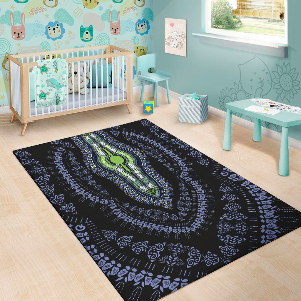 blue and black african dashiki print area rug floor decor 6304