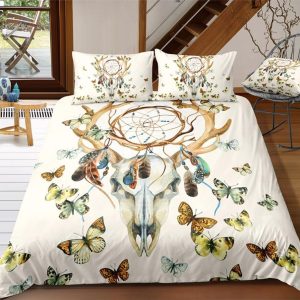 Blue Dreamcatcher Printed Bedding Set Bedroom Decor 1 blue dreamcatcher printed bedding set bedroom decor 1077