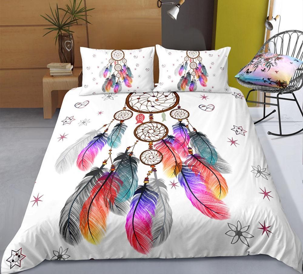 Blue Dreamcatcher Printed Bedding Set Bedroom Decor blue dreamcatcher printed bedding set bedroom decor 1862