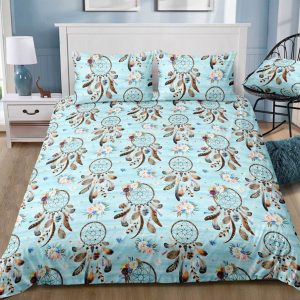 Blue Dreamcatcher Printed Bedding Set Bedroom Decor 2 blue dreamcatcher printed bedding set bedroom decor 4619