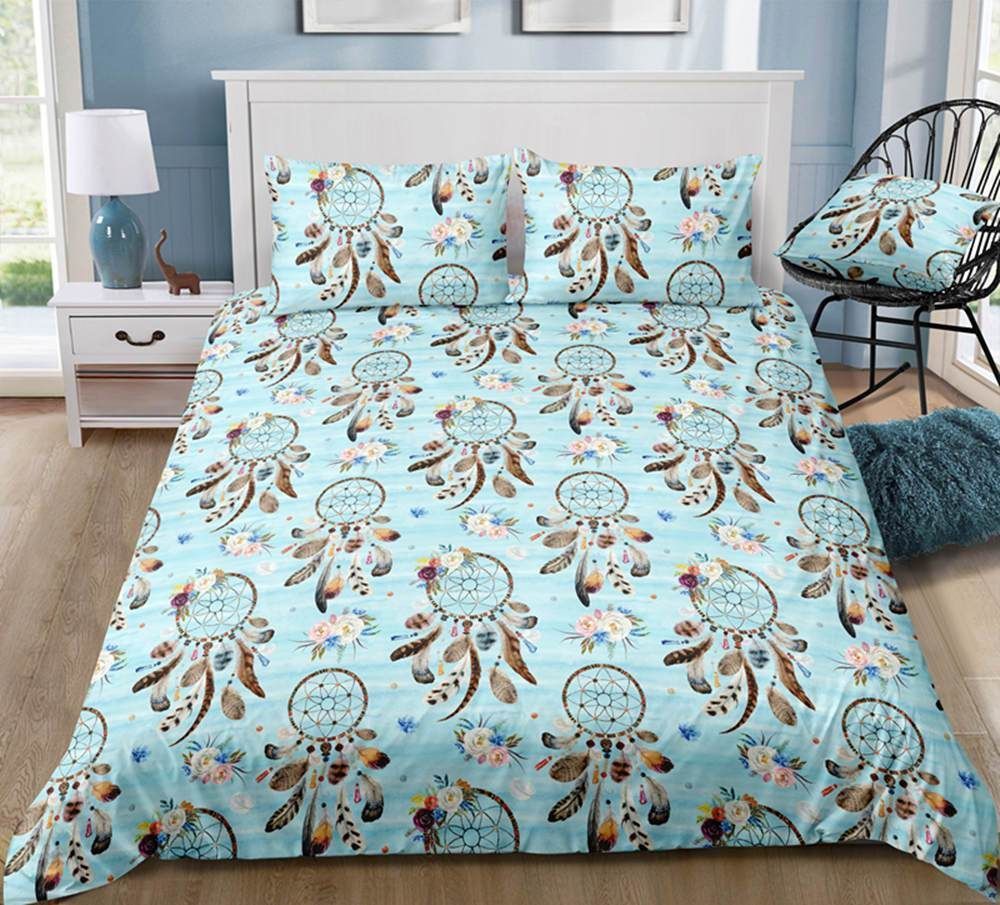 Blue Dreamcatcher Printed Bedding Set Bedroom Decor blue dreamcatcher printed bedding set bedroom decor 4619