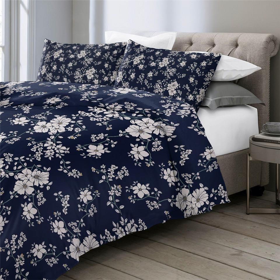Blue Floral Background Duvet Cover Bedding Set blue floral background duvet cover bedding set 2082