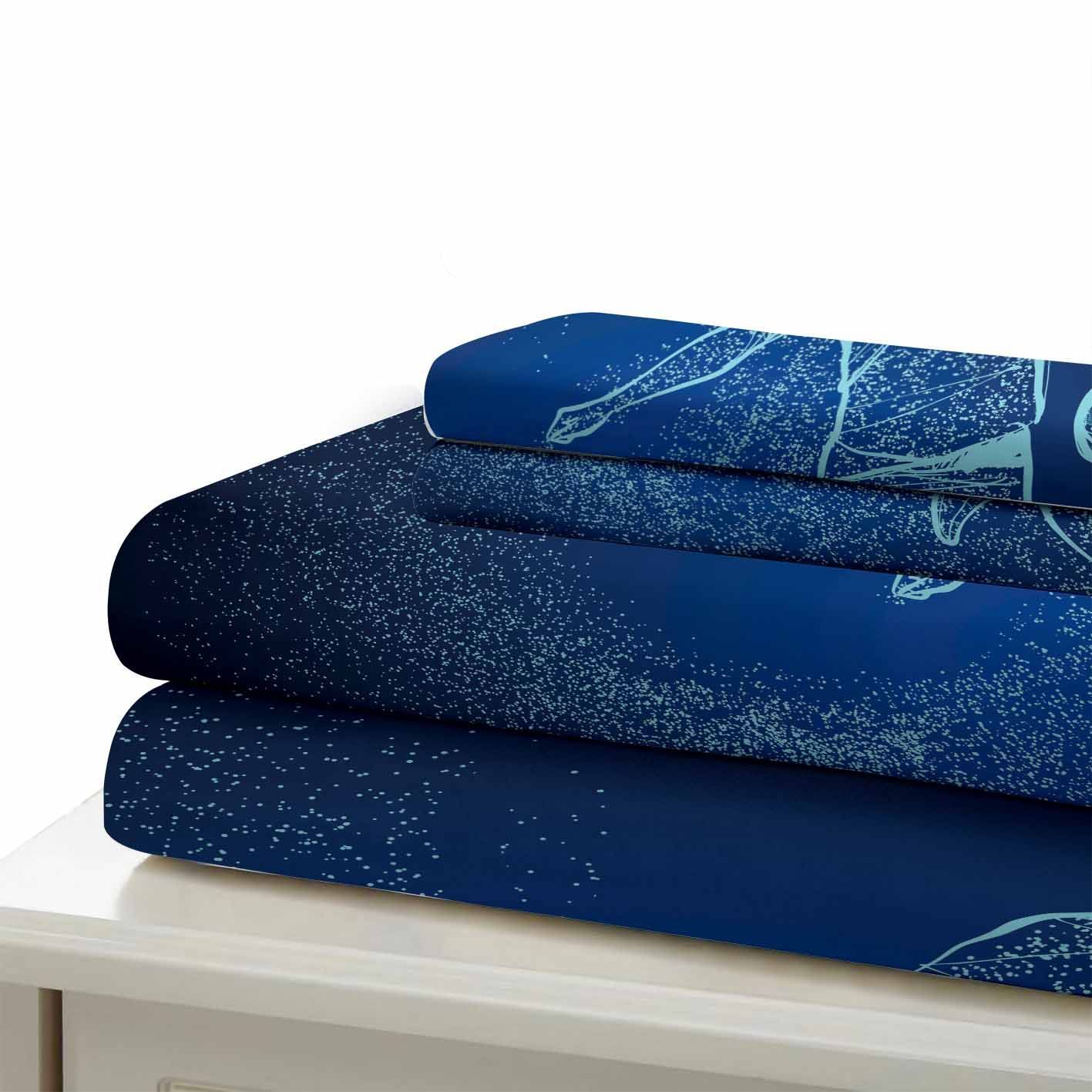 blue football bokeh pattern printed bedding set bedroom decor 1047