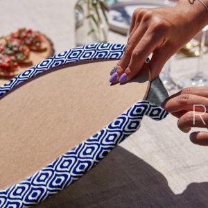 Blue Geometric Nice Ornamental Printed Table Runner 3 blue geometric nice ornamental printed table runner 3443