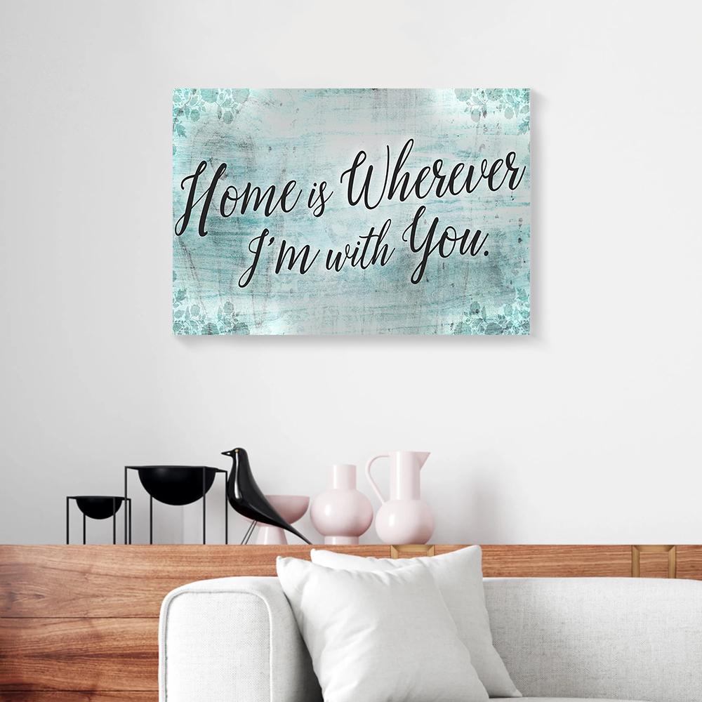 blue home canvas prints wall art decor 7228