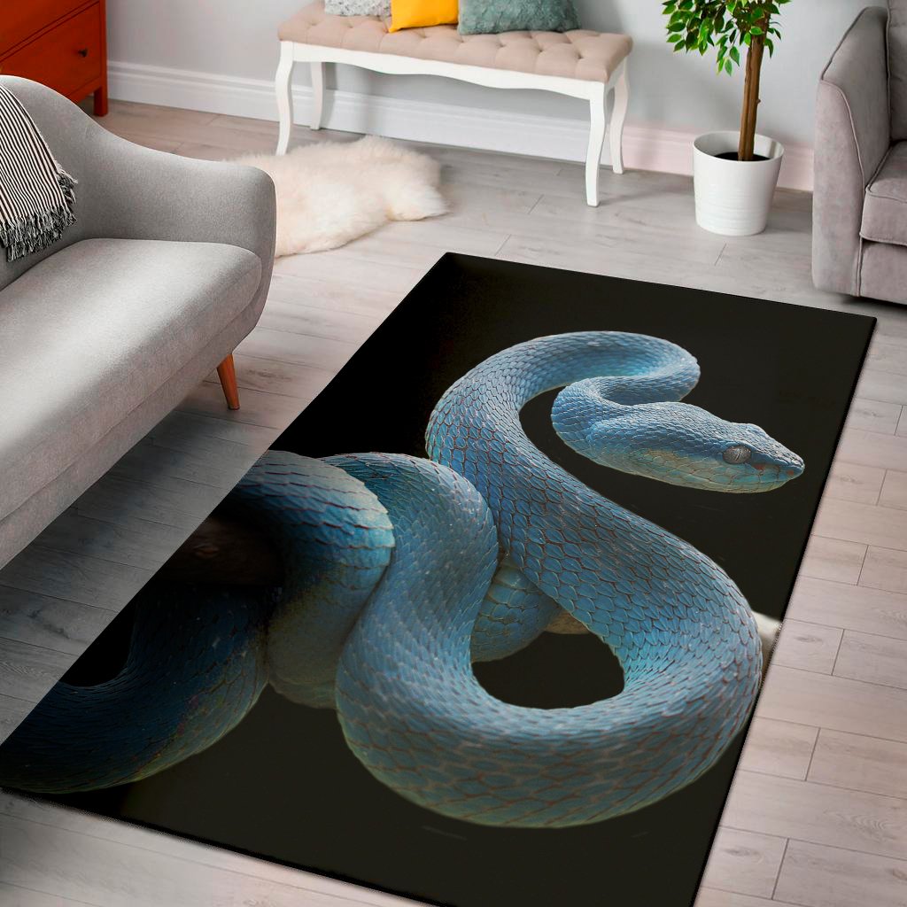 blue viper snake print area rug floor decor 5862