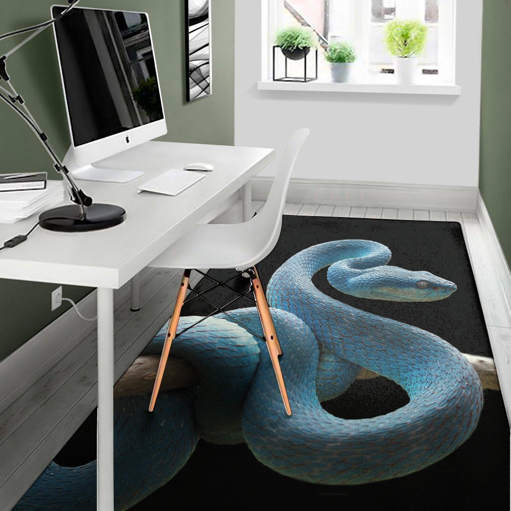 blue viper snake print area rug floor decor 7920