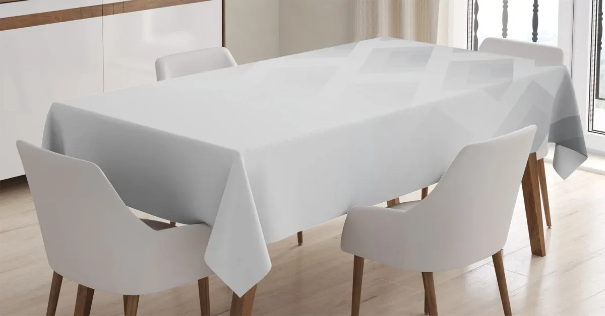 blur square shapes 3d printed tablecloth table decor 8250