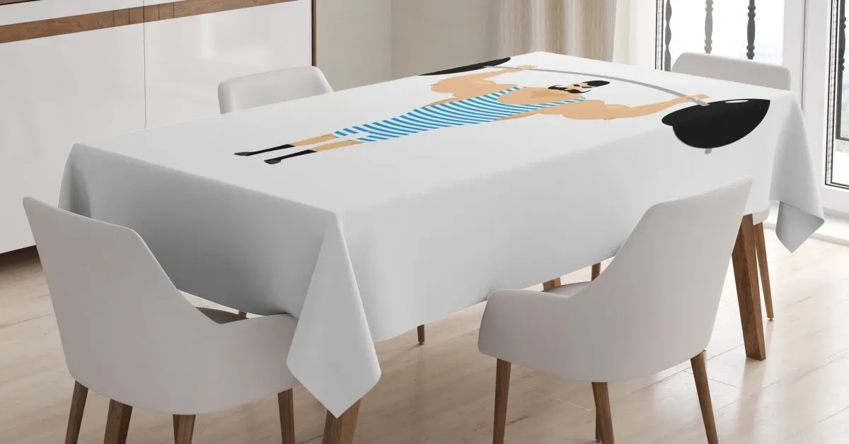 bodybuilder weightlift 3d printed tablecloth table decor 2080