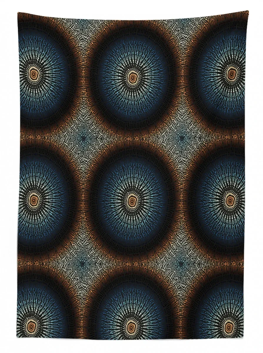 bohemian round dots design 3d printed tablecloth table decor 3588