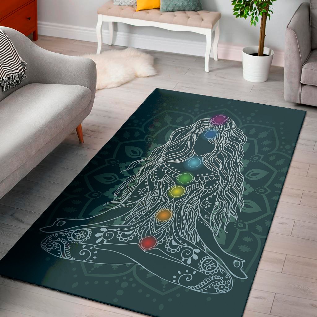 Bohemian Seven Chakras Print Area Rug Floor Decor bohemian seven chakras print area rug floor decor 5649