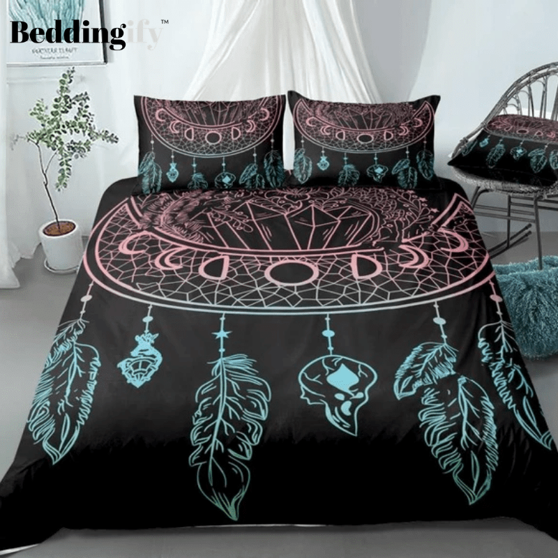 Boho Moon Dreamcatcher Duvet Cover Bedding Set boho moon dreamcatcher duvet cover bedding set 6040