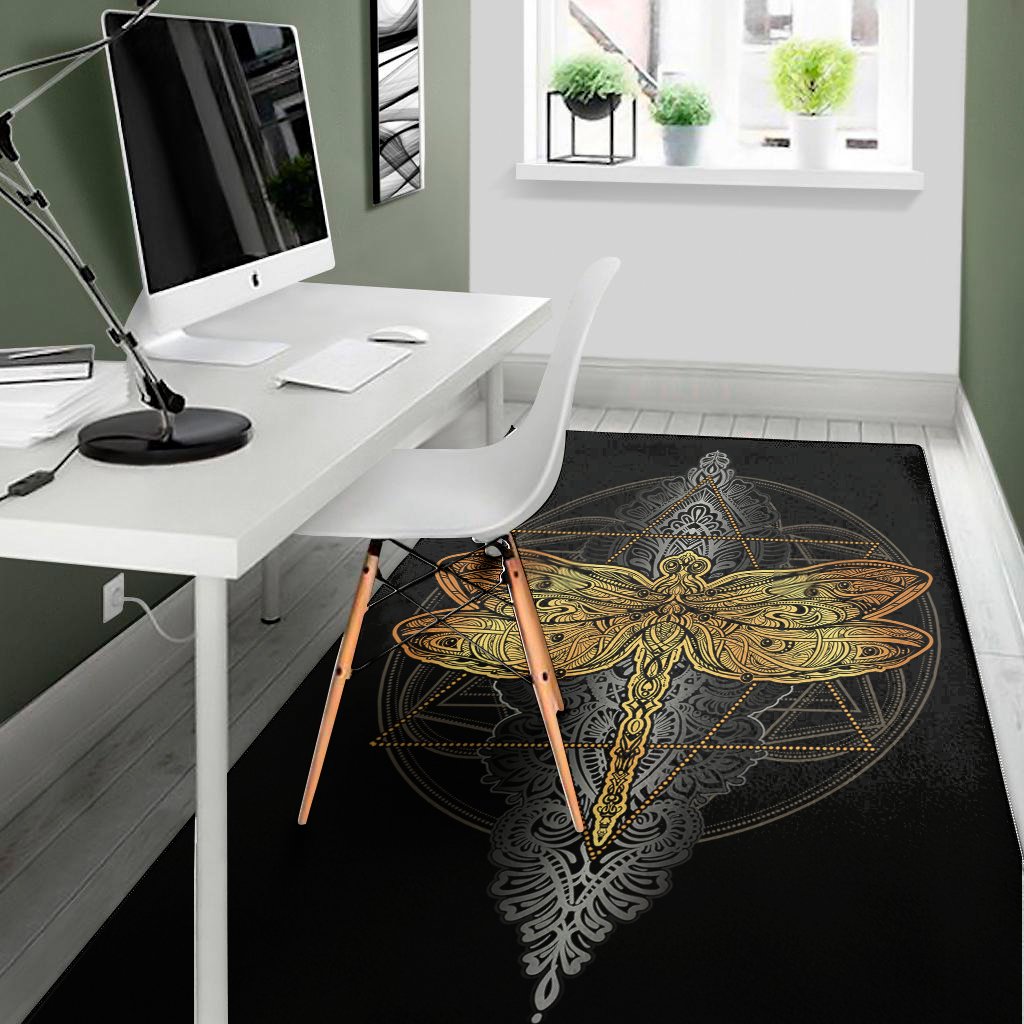 Boho Spiritual Dragonfly Print Area Rug Floor Decor boho spiritual dragonfly print area rug floor decor 6100