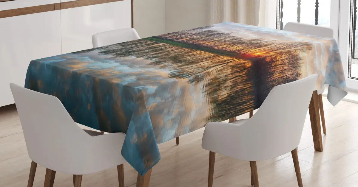 boho sunset 3d printed tablecloth table decor 1450