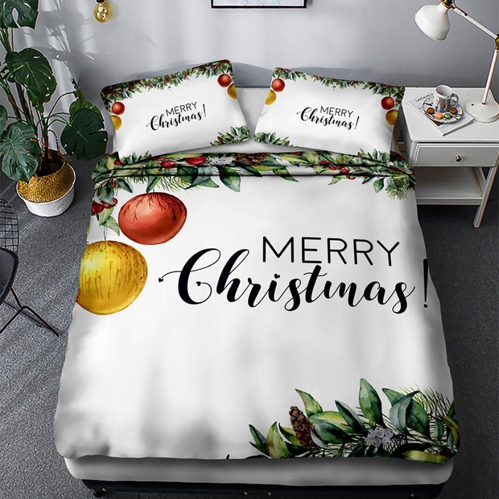 Bokeh Tree Christmas Santa Claus Printed Bedding Set Bedroom Decor bokeh tree christmas santa claus printed bedding set bedroom decor 8077