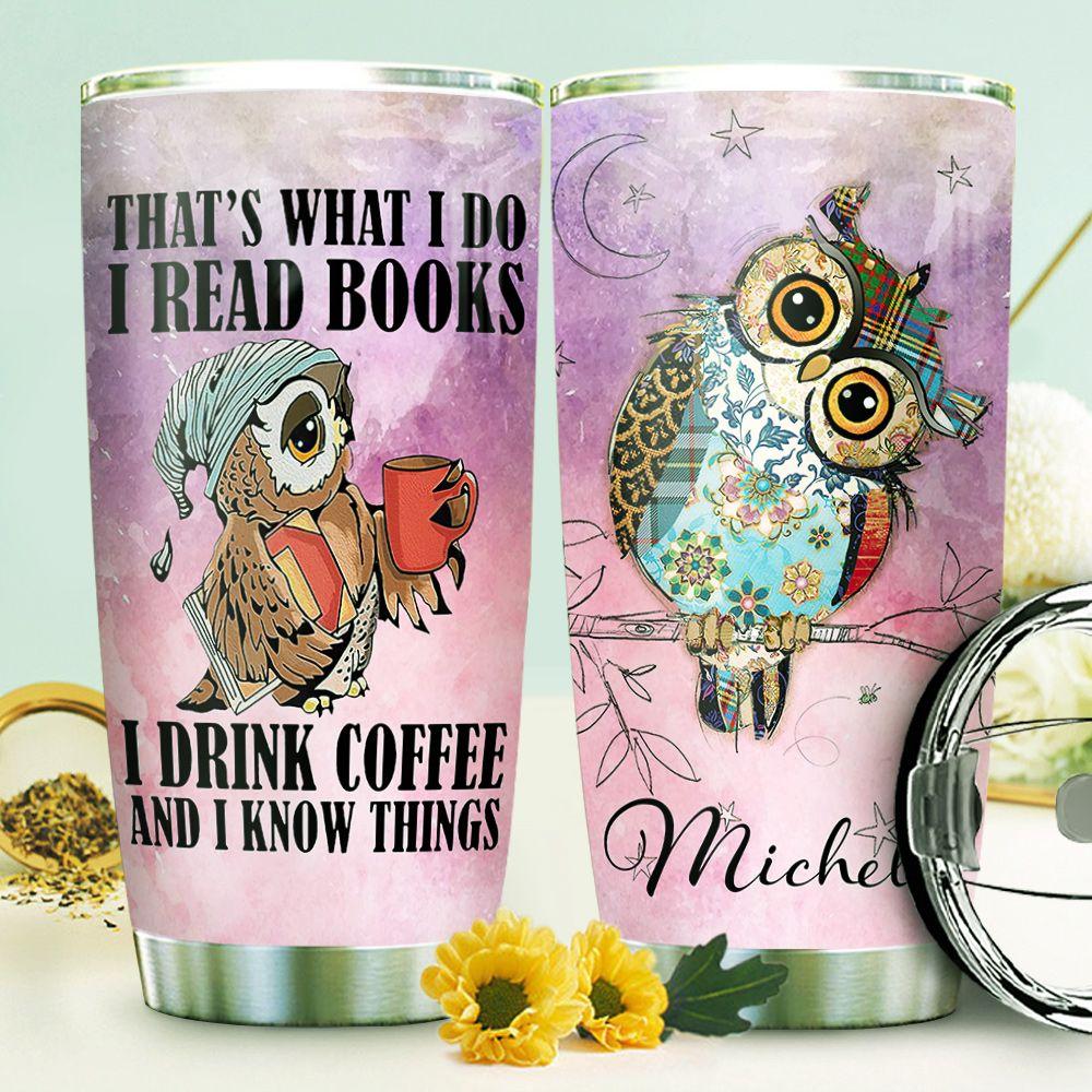 book lover personalized stainless steel tumbler 6176
