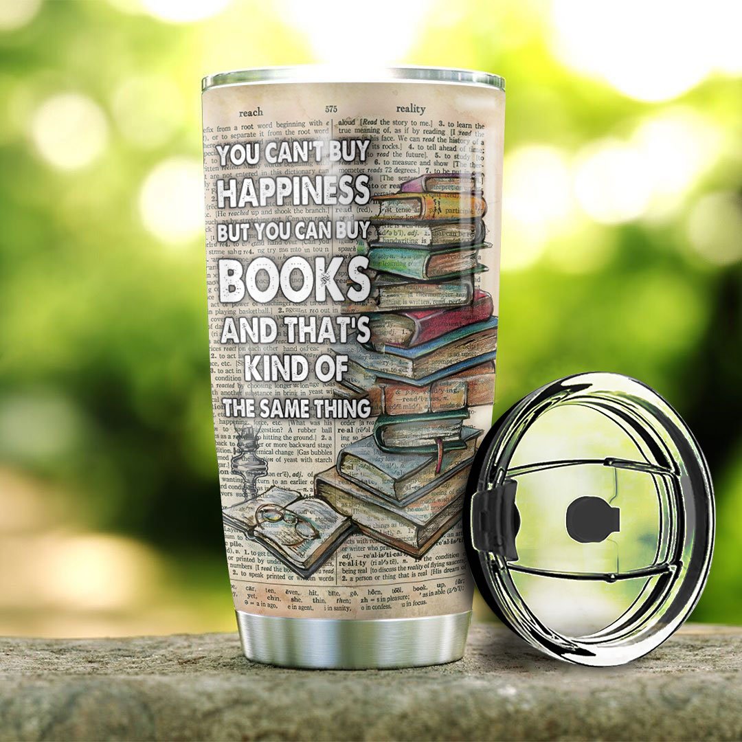 book personalized stainless steel tumbler 1207