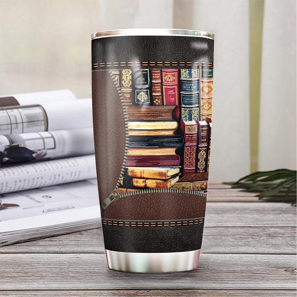book personalized stainless steel tumbler 1842