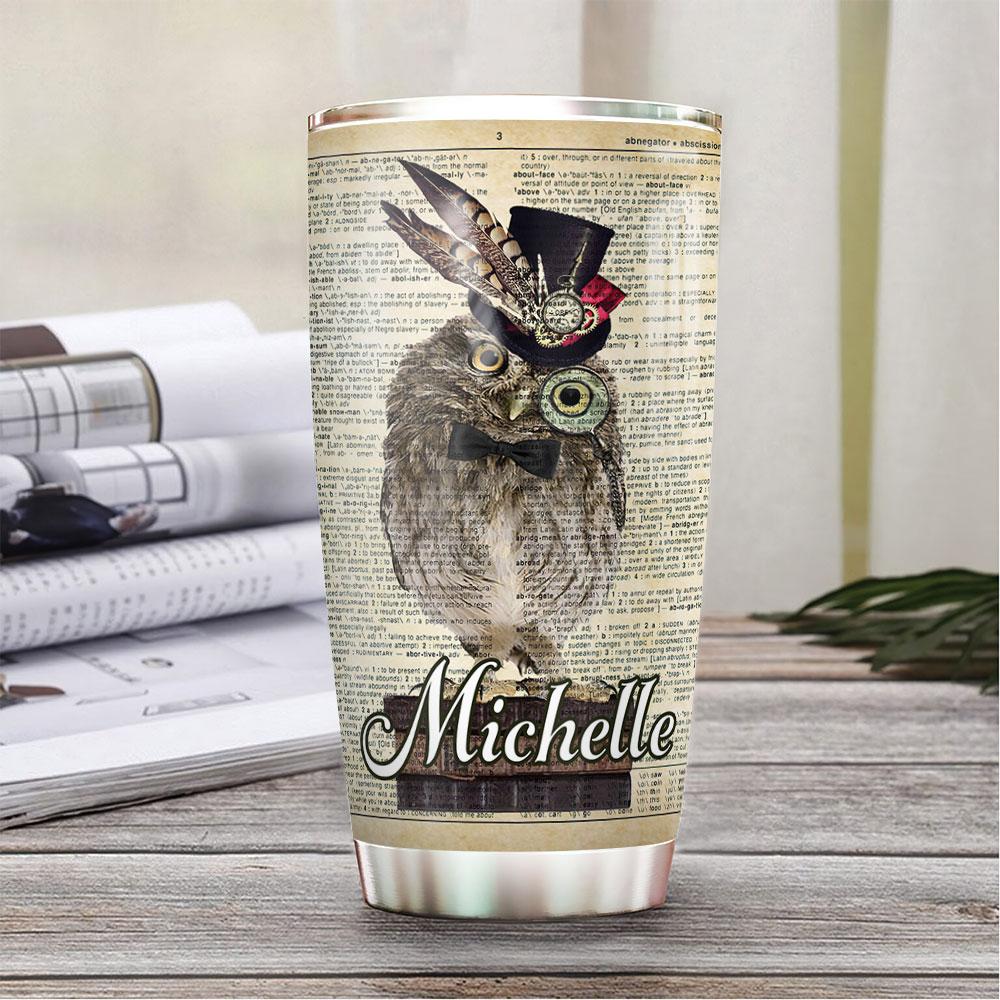 book personalized stainless steel tumbler 3353