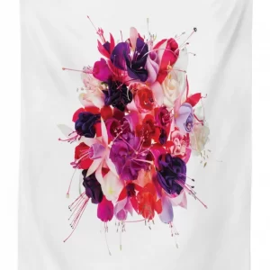 bouquet of exotic flowers 3d printed tablecloth table decor 1662