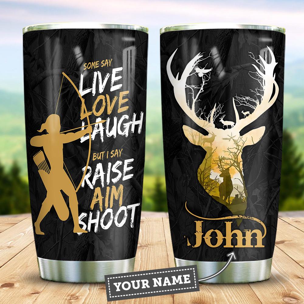 bowhunting personalized stainless steel tumbler 5763
