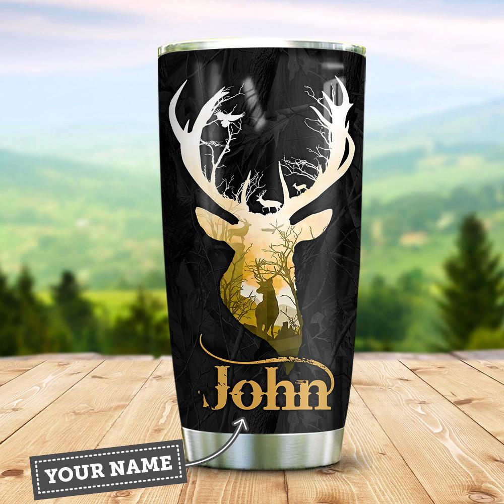 bowhunting personalized stainless steel tumbler 8719