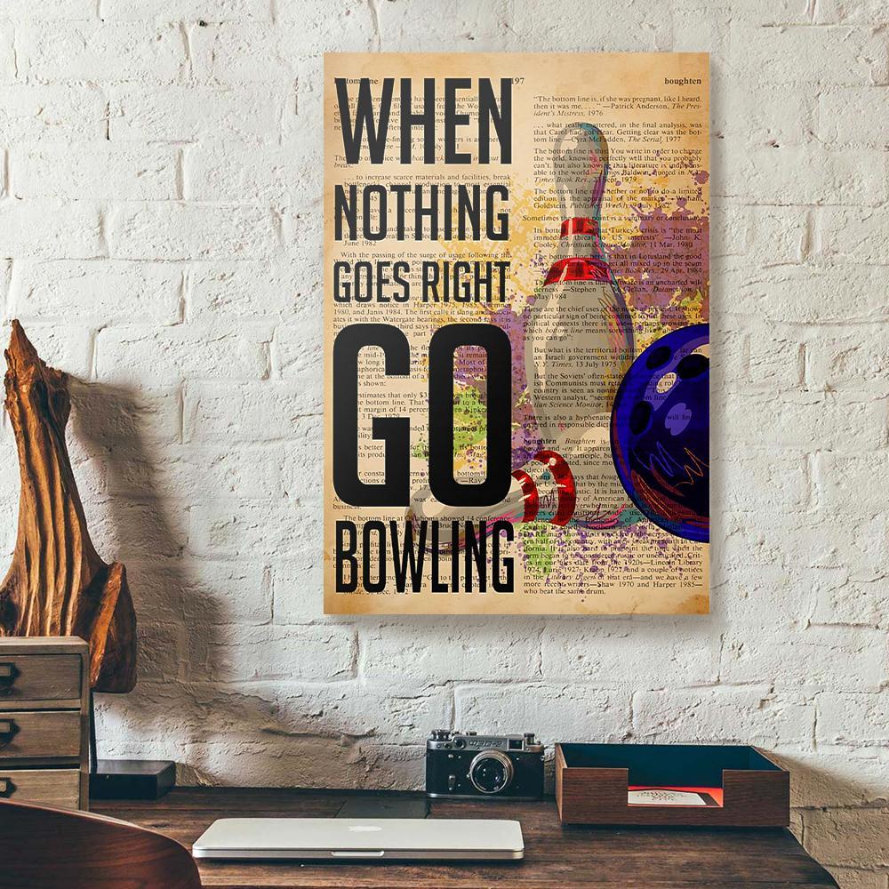 bowling canvas prints wall art decor 3971
