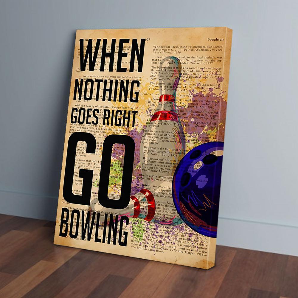 bowling canvas prints wall art decor 6075