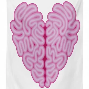 brain look simple heart 3d printed tablecloth table decor 8826