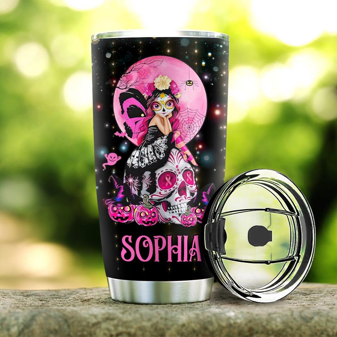 BRC Pink Skull Personalized Stainless Steel Tumbler brc pink skull personalized stainless steel tumbler 2794