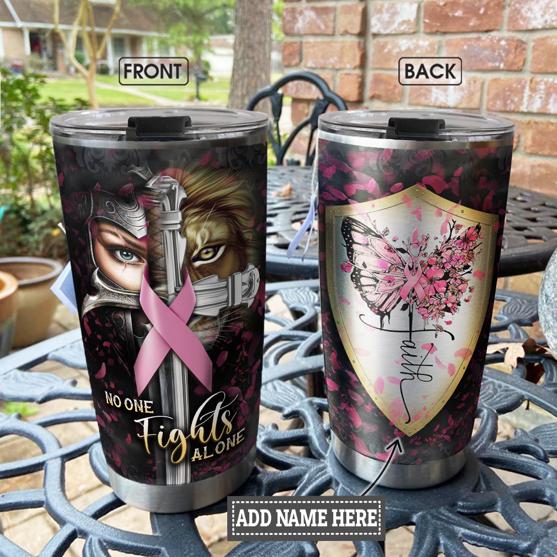 brc warrior no one fight alone stainless steel tumbler 8978