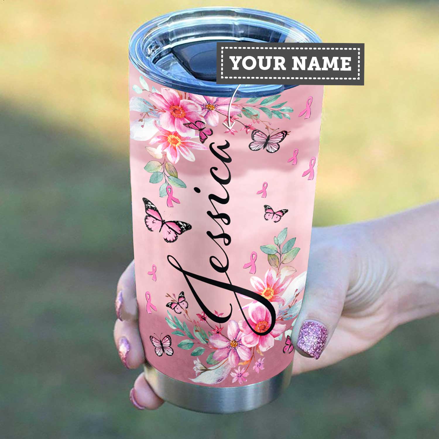 brc you are enough warrior personalized stainless steel tumbler 5848