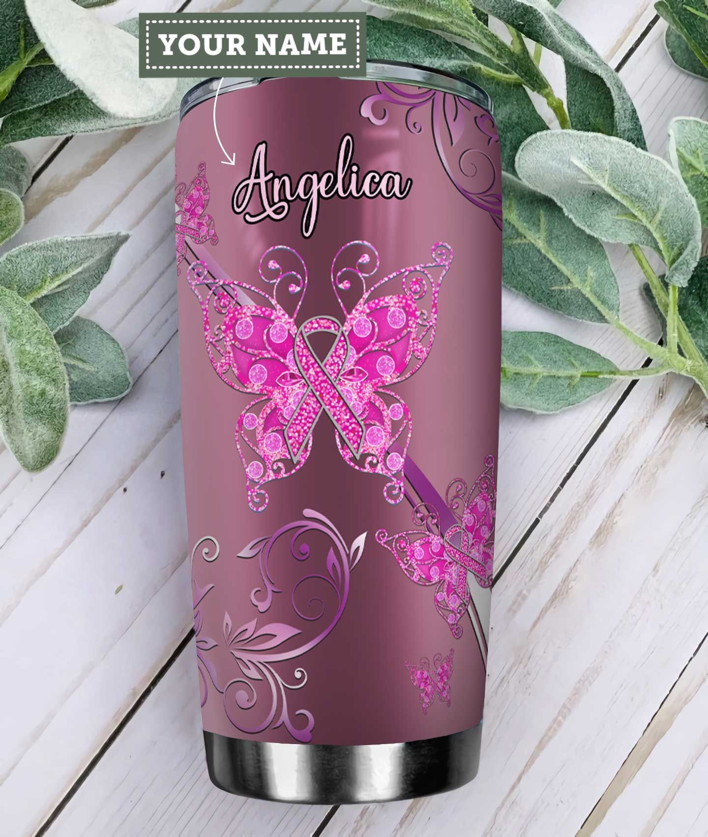 Breast Cancer Faith Hope Personalized Stainless Steel Tumbler breast cancer faith hope personalized stainless steel tumbler 3871
