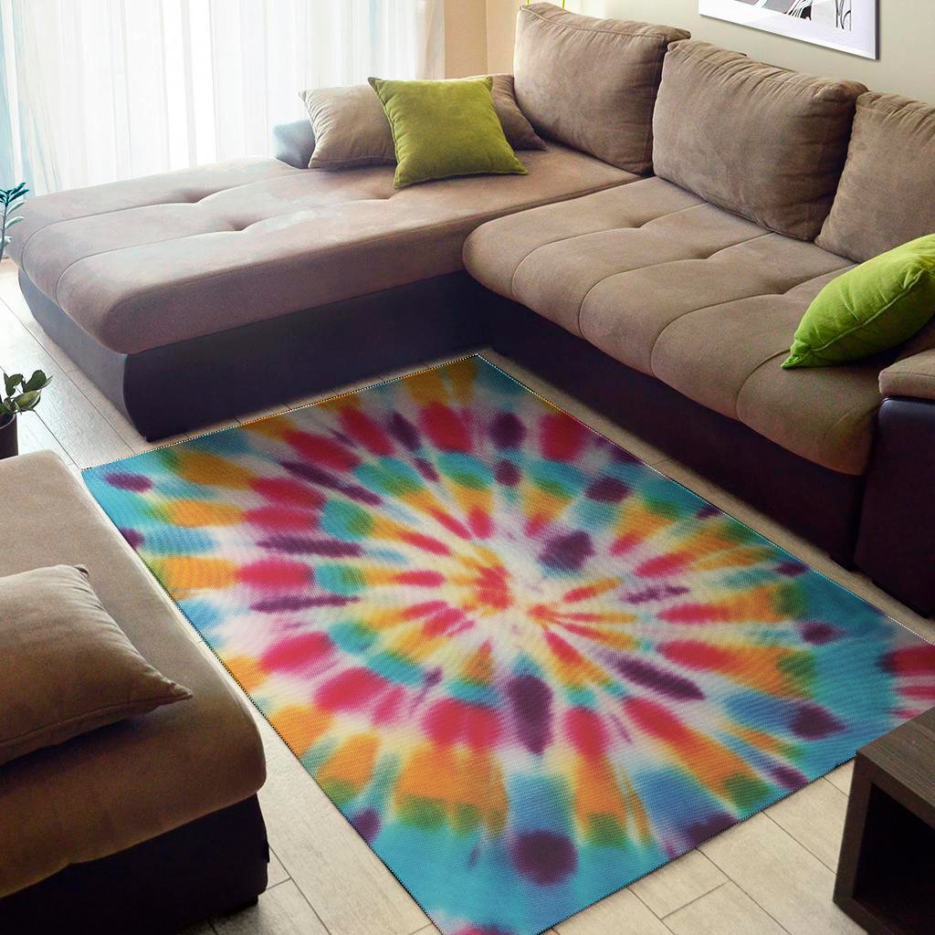 bright swirl tie dye print area rug floor decor 1402
