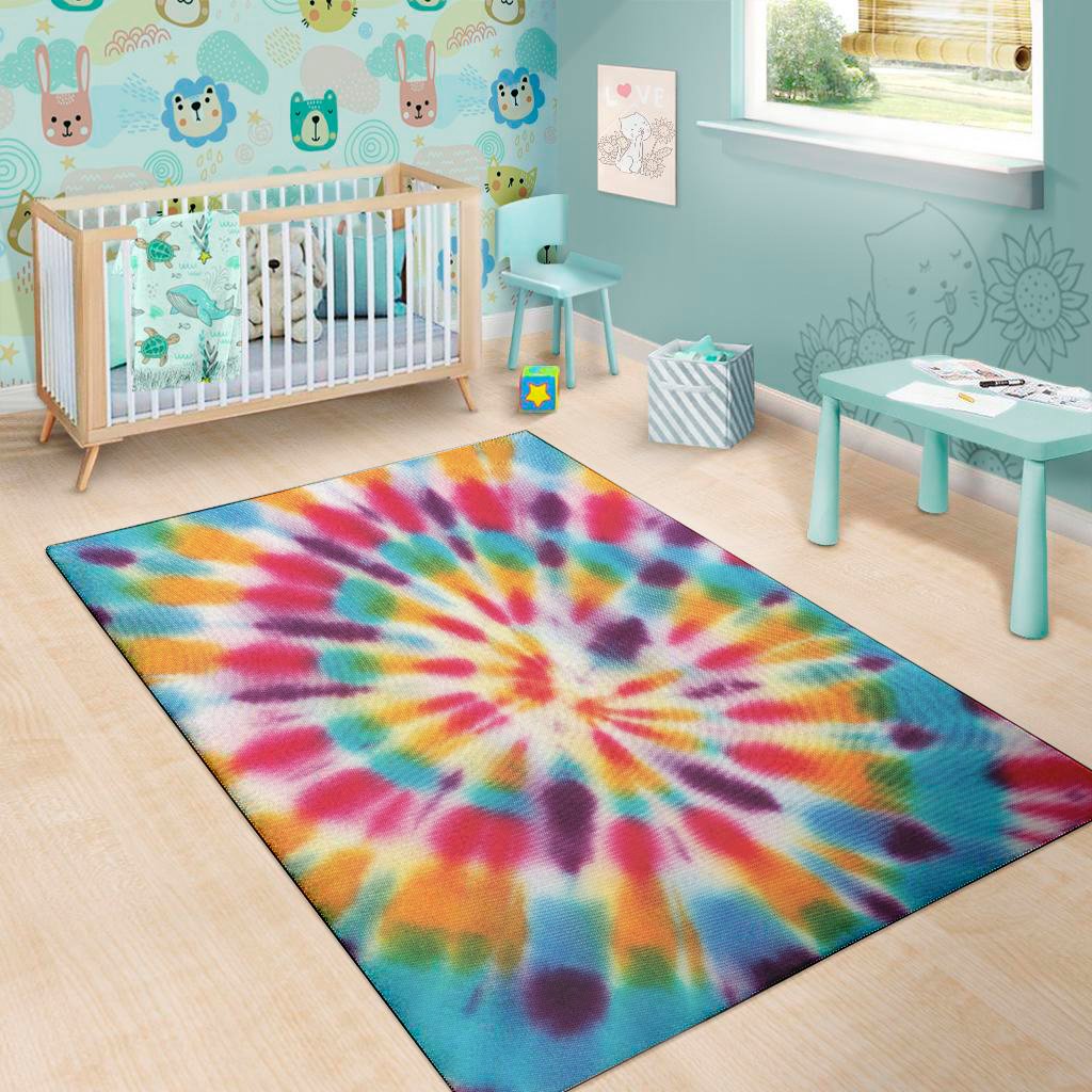 bright swirl tie dye print area rug floor decor 7454