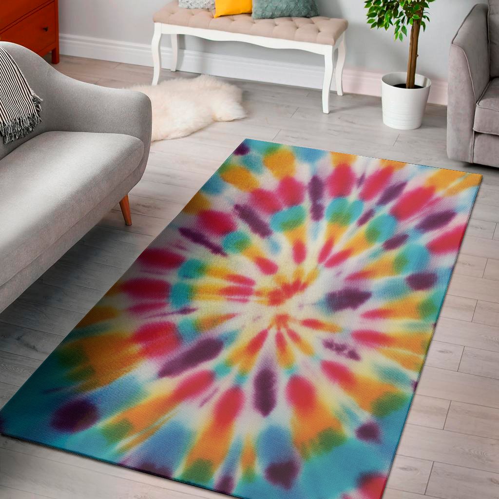 bright swirl tie dye print area rug floor decor 8138