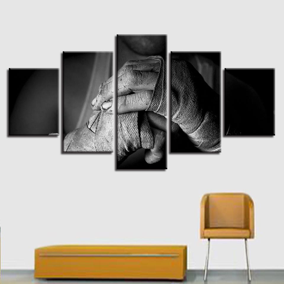 broken hand abstract 5 panel canvas art wall decor 4372