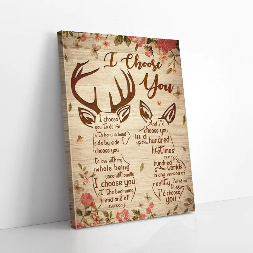 buck and doe love canvas prints wall art decor 1526