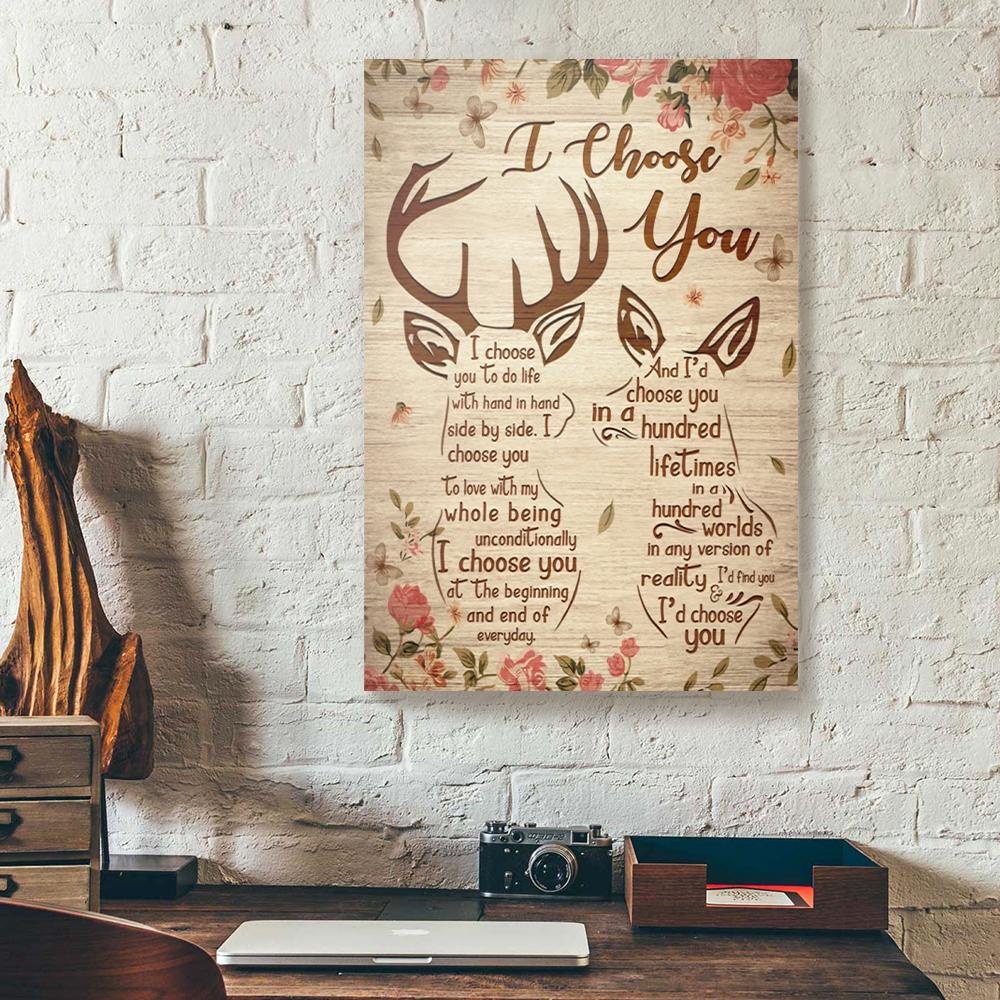 buck and doe love canvas prints wall art decor 8608