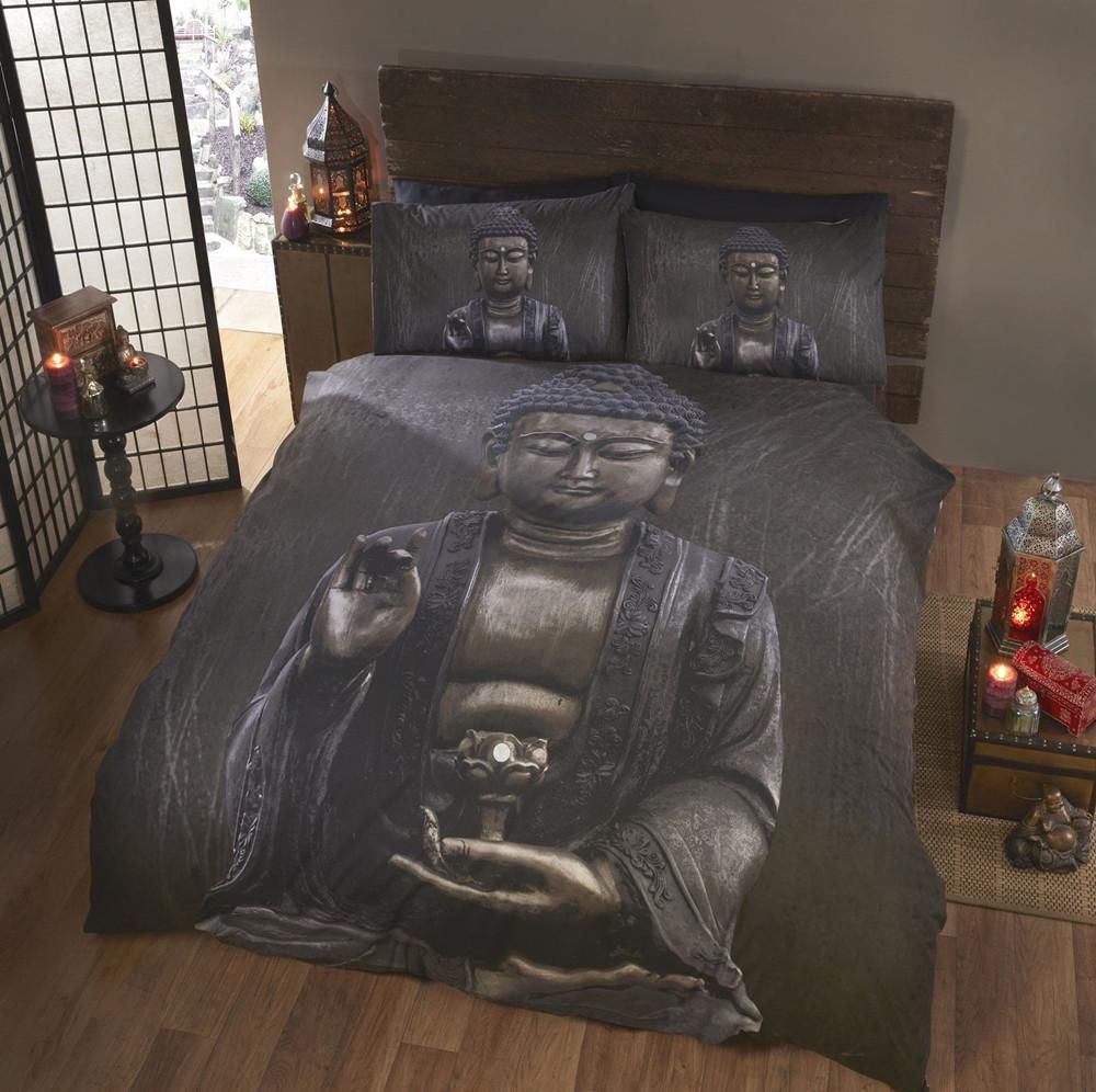 buddha black 3d printed bedding set duvet cover bedroom decor 3108