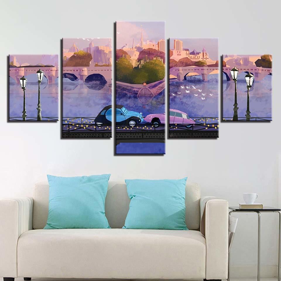 building 18 abstract 5 panel canvas art wall decor 5999
