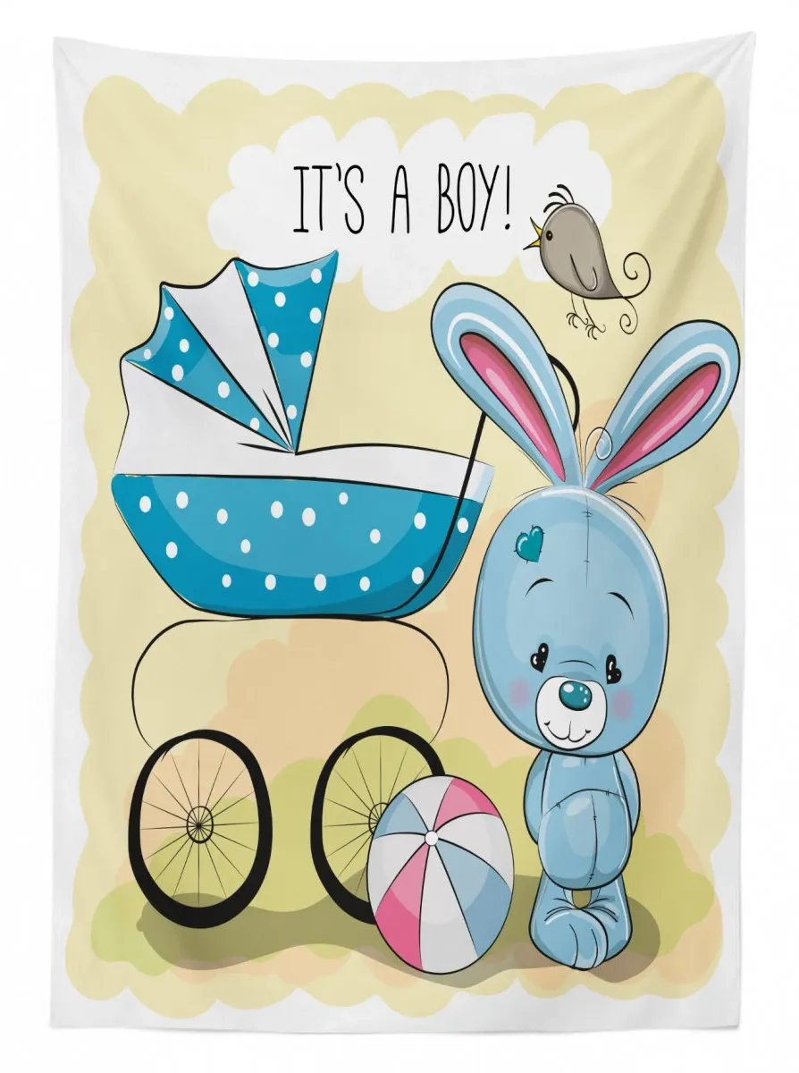 bunny baby 3d printed tablecloth table decor 7429