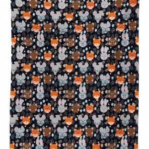 bunny fox with glasses 3d printed tablecloth table decor 5241