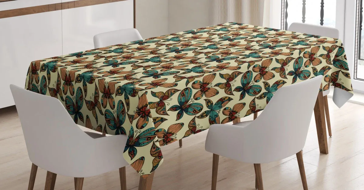 butterflies ornaments 3d printed tablecloth table decor 8912