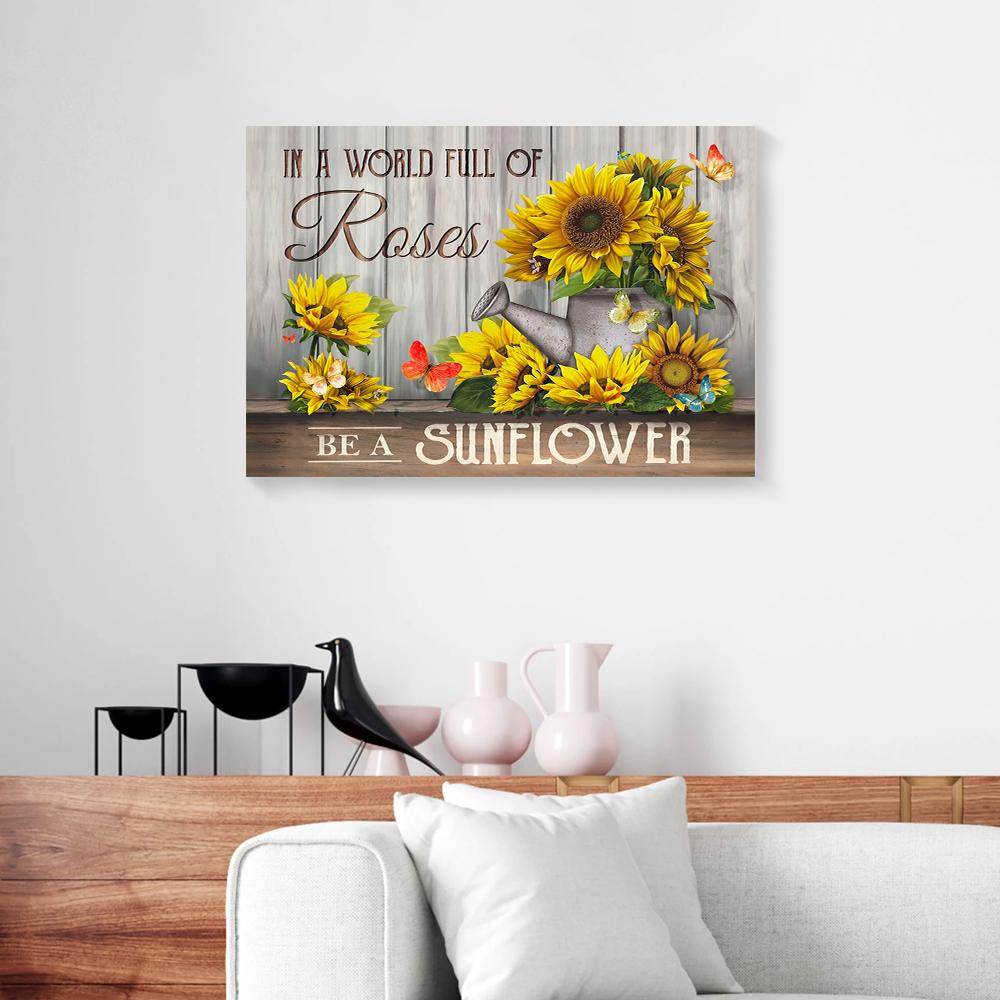 Butterfly And Sunflower Canvas Prints - Wall Art Decor butterfly and sunflower canvas prints wall art decor 4148