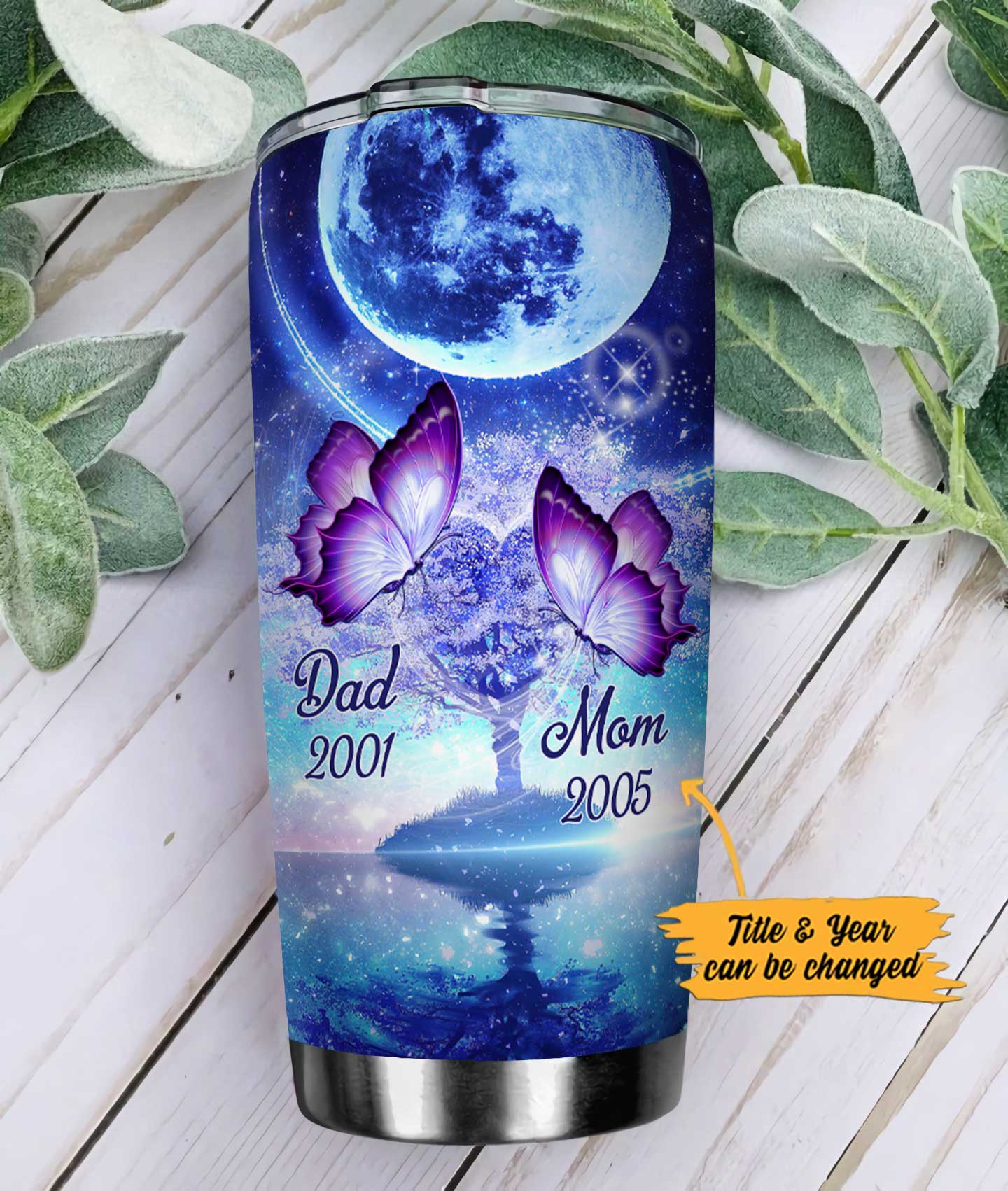 butterfly memory missing you customize personalized stainless steel tumbler 3174