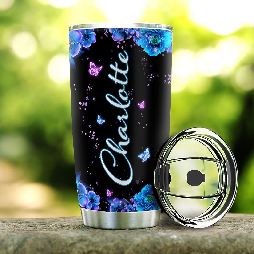 Butterfly Personalized Stainless Steel Tumbler butterfly personalized stainless steel tumbler 4816